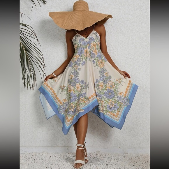 Boho floral print cami dress - Picture 1 of 7